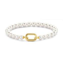 TI SENTO MILANO Armband der Marke Armband Sterling Silber Gold Farbe Perle Farbe und Gelbgold plattiert. Das Gewicht beträgt 0,011. Die Referenz lautet 23037YP/L, Sterling-Silber von Ti Sento Milano