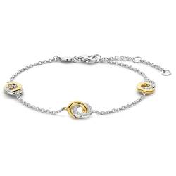 TI SENTO MILANO Armband der Marke Goldfarbe Sterling Silber Armband mit weißem Zirkon und Gelbgold vergoldet. Die Breite beträgt 1 mm. Das Gewicht beträgt 0,0042. Die Referenz lautet 2925ZY, von Ti Sento Milano