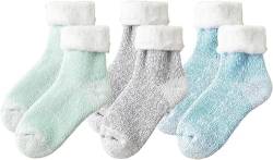 Snowbegone Cashmere Wool Socks, Premium Cashmere Socks, Women's Cashmere Socks Soft Winter Warm Thick Wool Socks (G-3 pairs) von TiLLOw