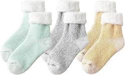 Snowbegone Cashmere Wool Socks, Premium Cashmere Socks, Women's Cashmere Socks Soft Winter Warm Thick Wool Socks (H-3 pairs) von TiLLOw