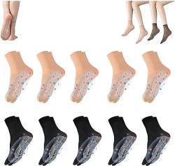 Turmalin-ionische körperformende Stretch-Socken – schnelle Entgiftung und Turmalin-ionische körperformende Stretch-Socken, negative Ionen formende elastische Socken (5*Hautton) von TiLLOw