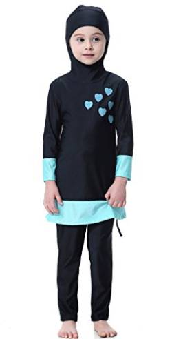 TianMai Mädchen Kinder Muslimische Bademode Islamische Schwimmanzug Badeanzug Burkini Muslim Swimwear (N1, 130cm) von TianMai