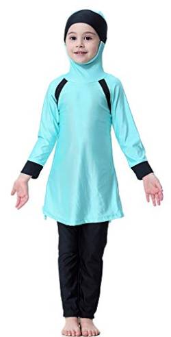 TianMai Mädchen Kinder Muslimische Bademode Islamische Schwimmanzug Badeanzug Burkini Muslim Swimwear (N1, 140cm) von TianMai