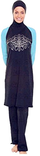 TianMai Muslimische Bademode Bescheidene Badebekleidung Modest Swimwear Burkini (3-6, Int'l M) von TianMai