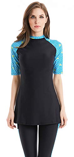 TianMaiGeLun Muslimischen Badeanzug Short Sleeve Bescheidene Badebekleidung Modest Swimwear (N3, Int'l L) von TianMaiGeLun