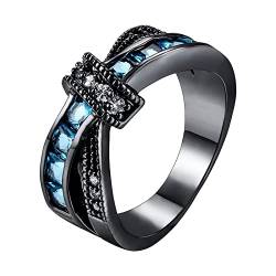 TianWlio Vintage Ring Schmuck Geburtstag Vorschlag Geschenk Braut Verlobungsfeier Ring Ringe Männer Frauen Paar Ringe Verstellbar Freundschaftsringe für Hochzeits Band Verlobungsringe (C, 7) von TianWlio