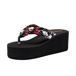 Tianmao Sandalen Damen Sommer Flip Flops Zehentrenner Platform Hausschuhe Strandschuhe von Tianmao