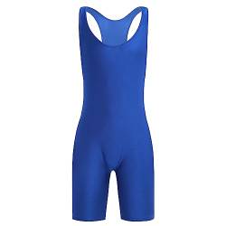 TiaoBug Herren Body Stringer Bodysuit Overall Unterhemd Männer Unterwäsche Enger Anzug mit langem Bein Blau M von TiaoBug