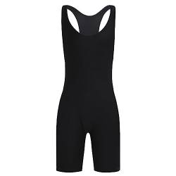 TiaoBug Herren Body Stringer Bodysuit Overall Unterhemd Männer Unterwäsche Enger Anzug mit langem Bein Schwarz M von TiaoBug