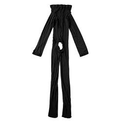 TiaoBug Herren sexy Ouvert Strumpfhosen Fischnetz Jumpsuit Ganzkörper Anzug reizvoll Dessous Nachtwäsche Clubwear Schwarz Langarm Einheitsgröße von TiaoBug