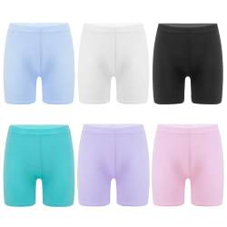 TiaoBug Mehr Pack Mädchen Baumwolle Unterhosen Basic Einfarbig Boxershorts Hipster Pantys Kinder Atmungsaktive Unterwäsche Farbig C 134-140 von TiaoBug