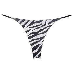 TiaoBug String Tanga Micro Mini String Bikini Slip Erotik Unterwäsche Damen Reizwäsche Dessous Zebra CC M von TiaoBug