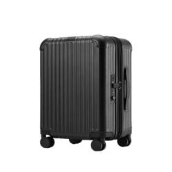 TidTop Reisekoffer Gepäck, erweiterbarer Koffer, Trolley-Koffer for Herren und Damen, Boarding-Koffer, Lederkoffer Trolley (Color : Black, Size : 28) von TidTop