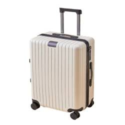 TidTop Reisekoffer Gepäckaufgabekoffer, Trolley-Koffer for Herren und Damen, Mehrzweckkoffer mit Lenkrollen Trolley (Color : White, Size : A) von TidTop