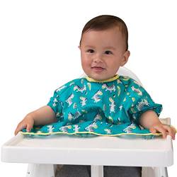 Tidy Tot®™ Cover & Catch™ Auffanglätzchen für Baby mit Kurzarm. Lätzchen Befestigt Sich an Ihrem Hochstuhl. Ganzkörper Lätzchen für Baby Ärmellätzchen. BLW Lätzchen wasserdicht. Inklusive Reisetasche von Tidy Tot