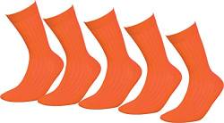Tiedtke-Medical Herren-Socken - Atmungsaktive Anti-Geruch-Socken mit antibakterieller Oberflächenveredelung - 5 Paar, Orange, Größe 43-46 von Tiedtke-Medical