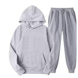 Corteiz Anzug Herren Y2K Jogginganzug 2 Teilig Buchstaben Druck Lose Hoodies Und Jogginghosen Herbst Leichte Trainingsanzug Sportanzug Tracksuit Unisex, grau, S von Tielag