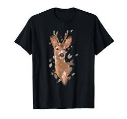 Jäger Shirt Damen Rehbock Geschenk Jagd Motiv Jäger Geschenk T-Shirt von Tier Shirts & Tierliebhaber Bekleidung