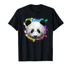 Farbenfrohes Panda T-Shirt von Tier T-Shirts & Geschenkideen