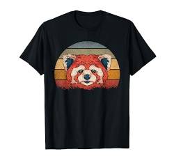 Retro Roter Panda T-Shirt von Tier T-Shirts & Geschenkideen