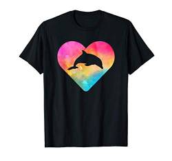 Frauen oder Mädchen Delfin T-Shirt von Tiere und Herzen