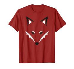 Fuchs Kopf Silhouette Tier Kostüm Geschenkidee im Herbst T-Shirt von Tiere und Wildnis Designs von Christine Krahl