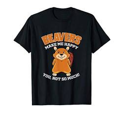 Biber Lustiges Geschenk für Tierfreund Nagetier Biberdamm T-Shirt von Tierfreunde Lustige Tiere Shop