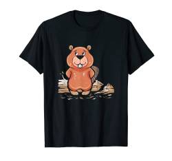 Süßer Biber Lustiges Geschenk Tierfreund Kinder Biberdamm T-Shirt von Tierfreunde Lustige Tiere Shop