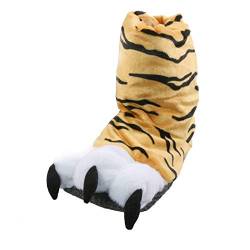 Tierhausschuhe Kinder Hausschuhe Tiger Boot, Orange, 40/41, TH-TTKS von Tierhausschuhe