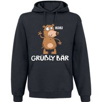 Tierisch Kapuzenpullover - Grüßly Bär - M bis 3XL - für Männer - Größe XL - schwarz von Tierisch