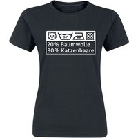 Tierisch T-Shirt - 80% Katzenhaare - S bis 3XL - für Damen - Größe L - schwarz von Tierisch