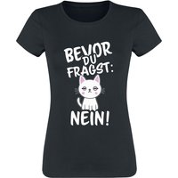 Tierisch T-Shirt - Bevor du fragst: Nein! - S bis XXL - für Damen - Größe L - schwarz von Tierisch