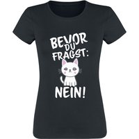 Tierisch T-Shirt - Bevor du fragst: Nein! - S bis XXL - für Damen - Größe XXL - schwarz von Tierisch