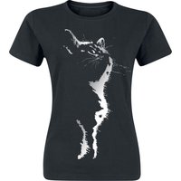 Tierisch T-Shirt - Cat Silhouette - XS bis 3XL - für Damen - Größe L - schwarz von Tierisch