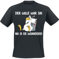 Tierisch T-Shirt - Der Wille war da - S bis 3XL - für Männer - Größe L - schwarz von Tierisch