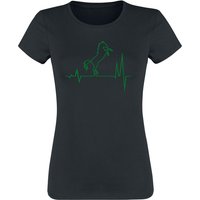 Tierisch T-Shirt - EKG - Pferd - S bis 3XL - für Damen - Größe XL - schwarz von Tierisch