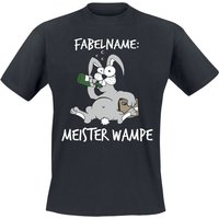 Tierisch T-Shirt - Fabelname: Meister Wampe - M bis XL - für Männer - Größe L - schwarz von Tierisch