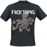 Tierisch T-Shirt - Fucktopus - M bis 4XL - für Männer - Größe L - schwarz von Tierisch