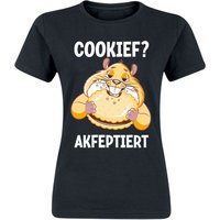 Tierisch T-Shirt - Hamster IT Cookief? Akfepiert - S bis XXL - für Damen - Größe XL - schwarz von Tierisch