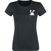 Tierisch T-Shirt - Hasi in der Tasche - XXL - für Damen - Größe XXL - schwarz von Tierisch