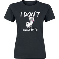 Tierisch T-Shirt - I Don't Give A Spit! - S bis XXL - für Damen - Größe M - schwarz von Tierisch