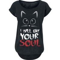 Tierisch T-Shirt - I Will Eat Your Soul - M bis L - für Damen - Größe L - schwarz von Tierisch
