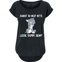 Tierisch T-Shirt - Kannst du nicht bitte leise dumm sein? - XS bis 5XL - für Damen - Größe XL - schwarz von Tierisch