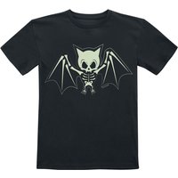 Tierisch T-Shirt - Kids - Fledermaus Skelett - 104 bis 164 - für Mädchen & Jungen - Größe 164 - schwarz von Tierisch