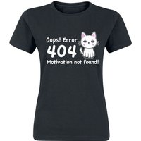 Tierisch T-Shirt - Motivation Not Found - S bis XXL - für Damen - Größe S - schwarz von Tierisch
