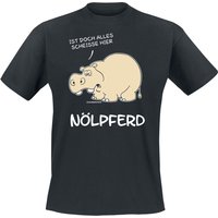 Tierisch T-Shirt - Nölpferd - M bis 4XL - für Männer - Größe M - schwarz von Tierisch