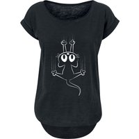 Tierisch T-Shirt - Slipping Cat - XS bis 5XL - für Damen - Größe L - schwarz von Tierisch