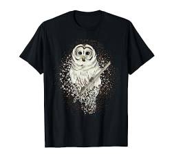 Tiermotiv Eule Vogel Ornithologe Geschenk Schneeeule T-Shirt von Tiermotiv Eulen Geschenk