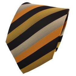 Schicke Krawatte gold gelb orange schwarz gestreift - Tie Binder von TigerTie