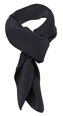 TigerTie Damen Chiffon Halstuch schwarz Uni Gr. 90 cm x 90 cm - Schal von TigerTie